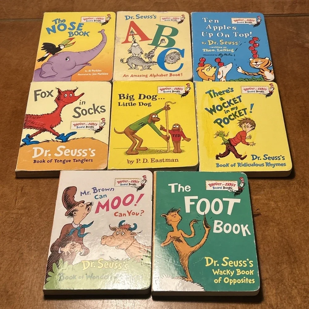 Bright and Early Board Book Lot of 8 Small Dr Seuss Board Books